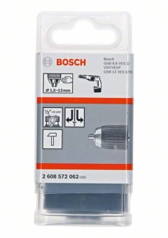2608572062 Cверлильный патрон для шуруповерта Bosch до 13 мм 2 – 13 mm, 1/2" - 20 2.608.572.062